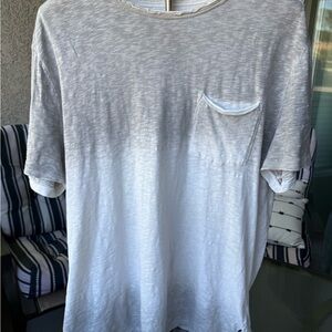 John Varvatos  Two-Tone Heathered Pocket T-Shirt - creamLight Gray